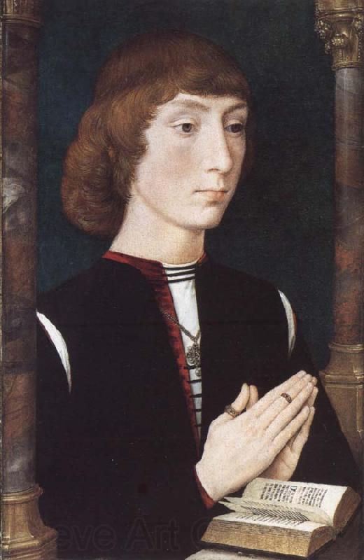 Hans Memling A Young Man at Prayer Germany oil painting art
